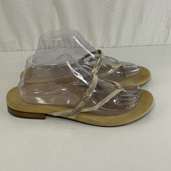 Vionic Prism Sandal Flip Flop Gold Color Women's Size 10.5 Orthaheel - Picture 1 of 7